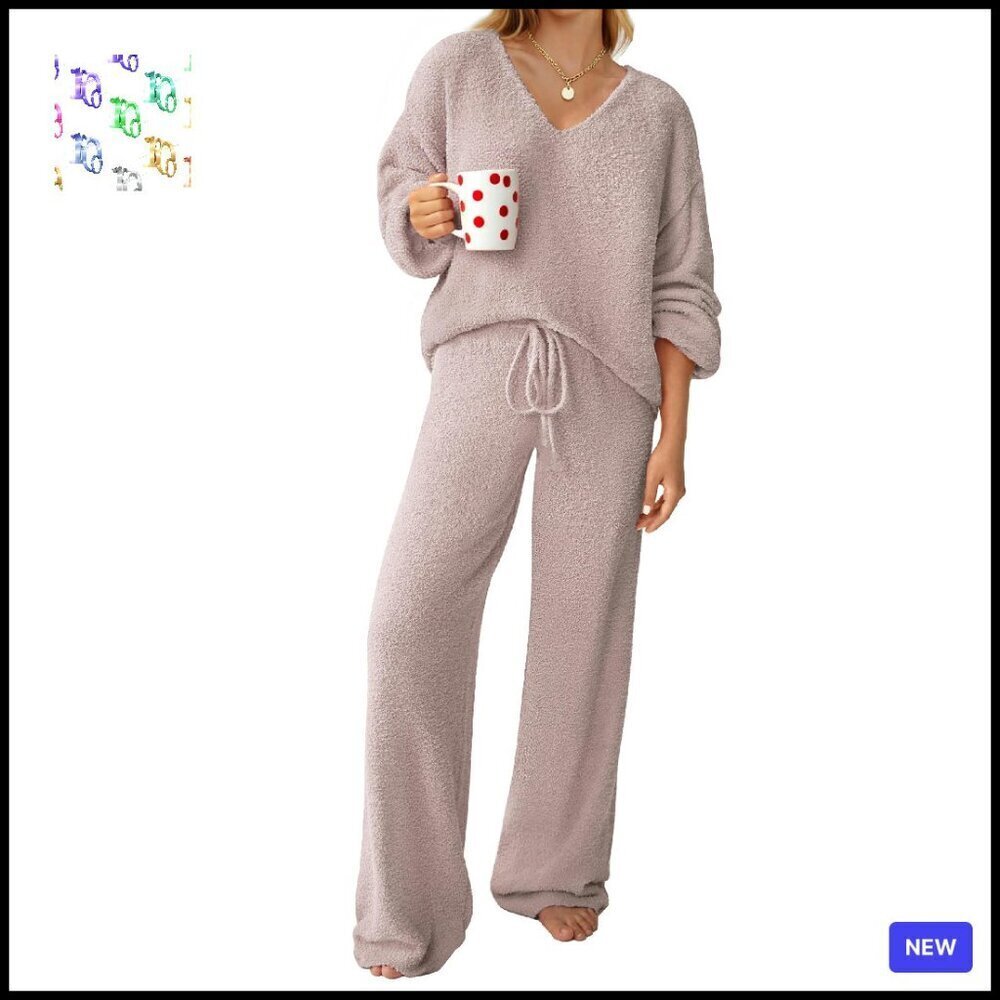 Oversized Sweater Set Fuzzy Fleece Loungewear Matching Lounge Set Chic